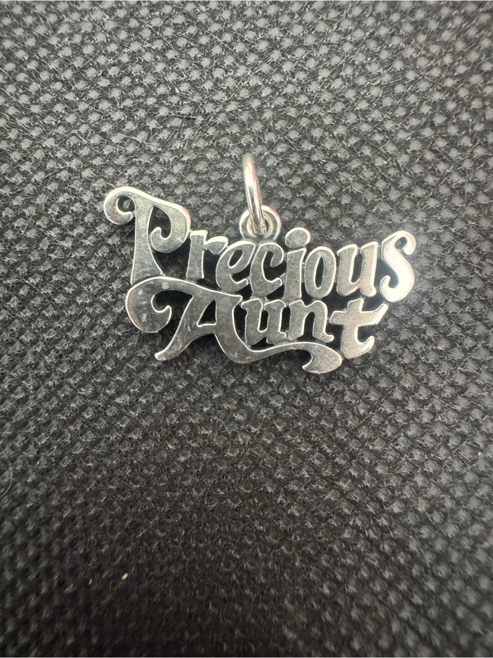 James Avery Silver "Precious Aunt" Script Charm